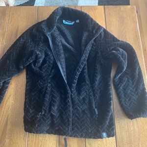 Fuzzy black zip up